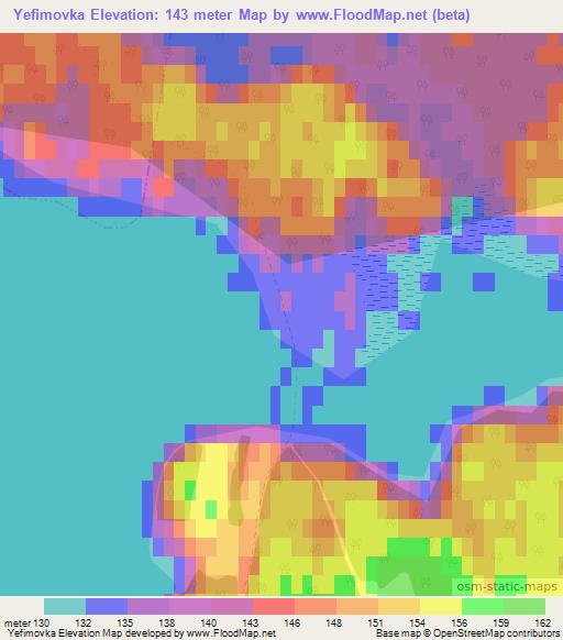 Yefimovka,Russia Elevation Map