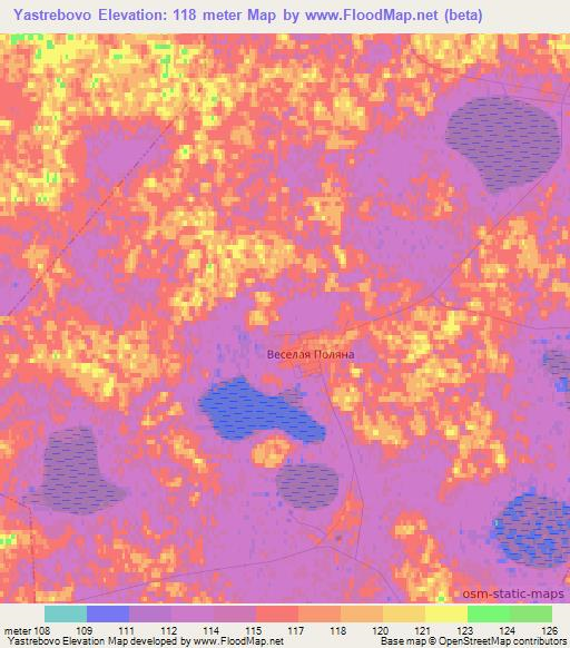 Yastrebovo,Russia Elevation Map