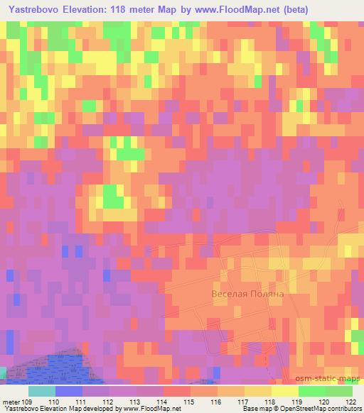 Yastrebovo,Russia Elevation Map