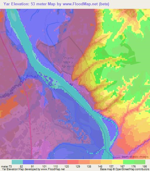 Yar,Russia Elevation Map