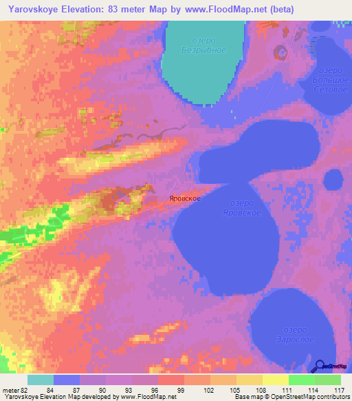 Yarovskoye,Russia Elevation Map