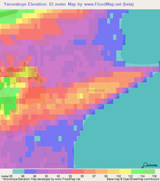 Yarovskoye,Russia Elevation Map