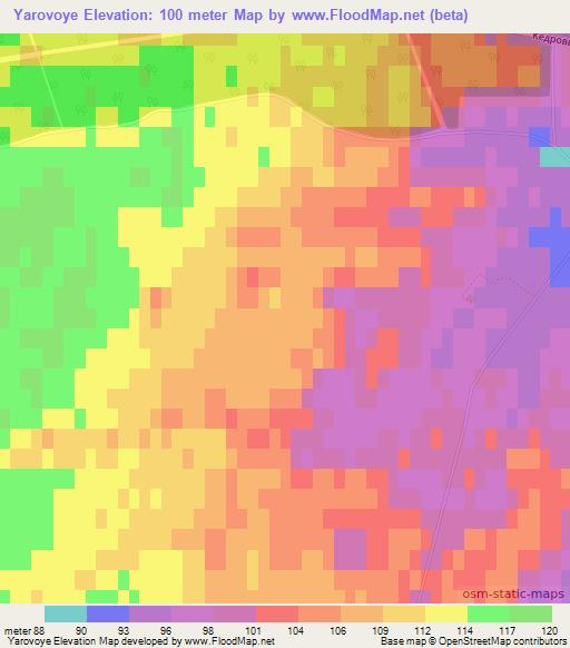 Yarovoye,Russia Elevation Map