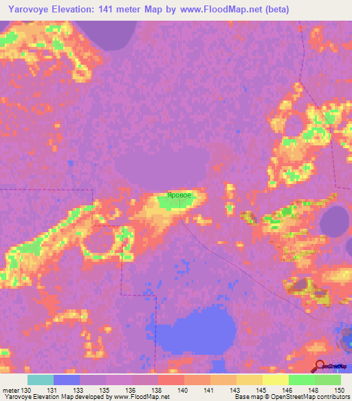 Yarovoye,Russia Elevation Map