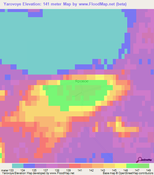 Yarovoye,Russia Elevation Map