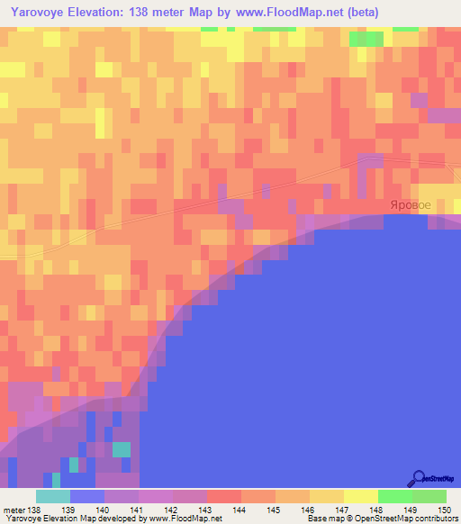 Yarovoye,Russia Elevation Map