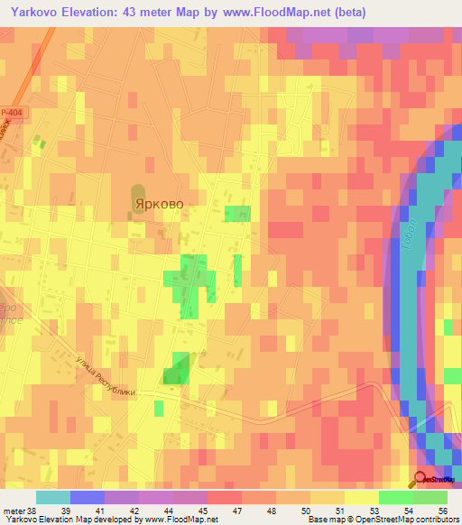 Yarkovo,Russia Elevation Map