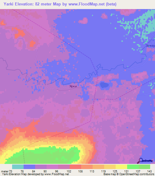 Yarki,Russia Elevation Map