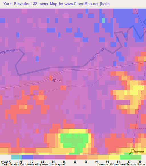 Yarki,Russia Elevation Map