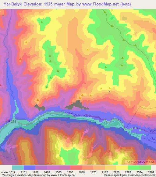 Yar-Balyk,Russia Elevation Map