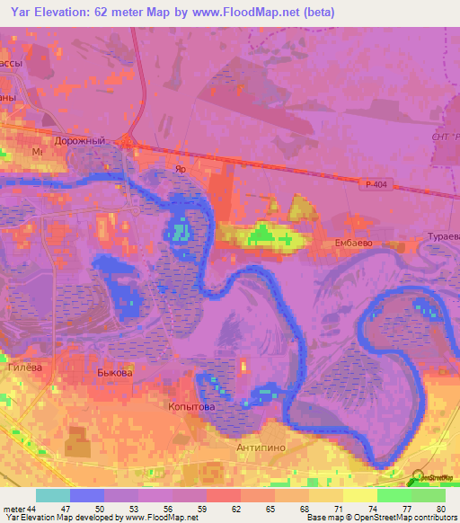 Yar,Russia Elevation Map