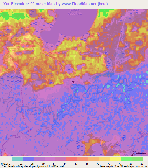 Yar,Russia Elevation Map