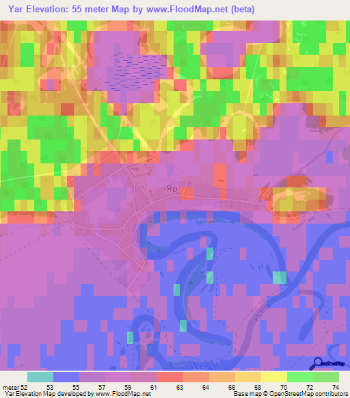 Yar,Russia Elevation Map