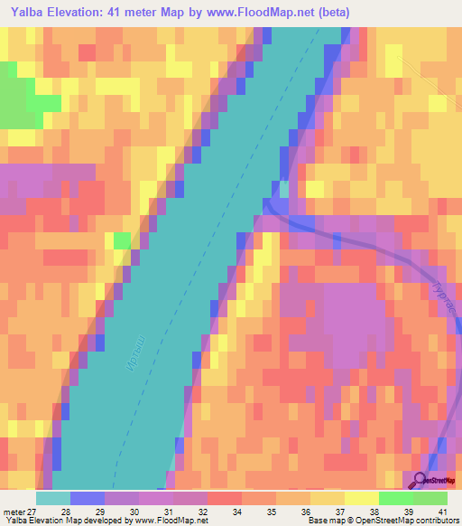 Yalba,Russia Elevation Map