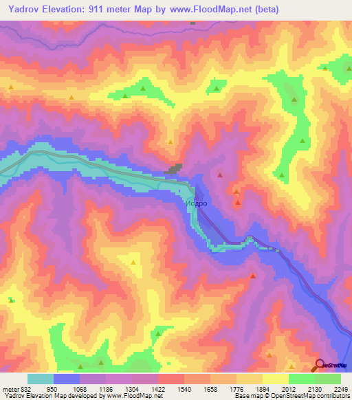 Yadrov,Russia Elevation Map