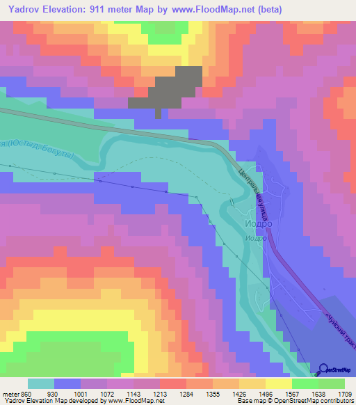 Yadrov,Russia Elevation Map