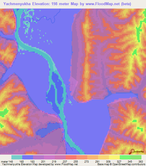 Yachmenyukha,Russia Elevation Map