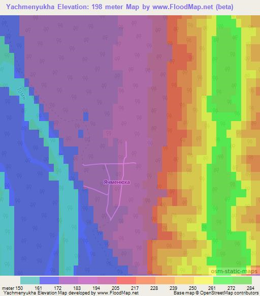 Yachmenyukha,Russia Elevation Map