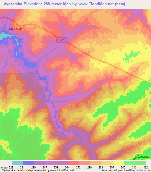 Vyazemka,Russia Elevation Map