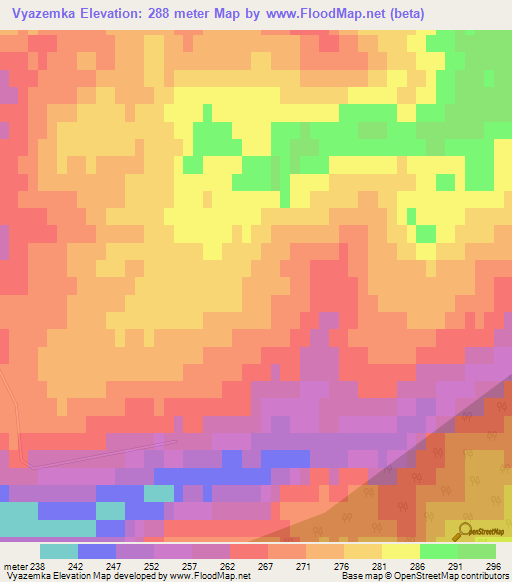 Vyazemka,Russia Elevation Map