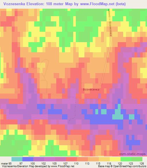 Voznesenka,Russia Elevation Map