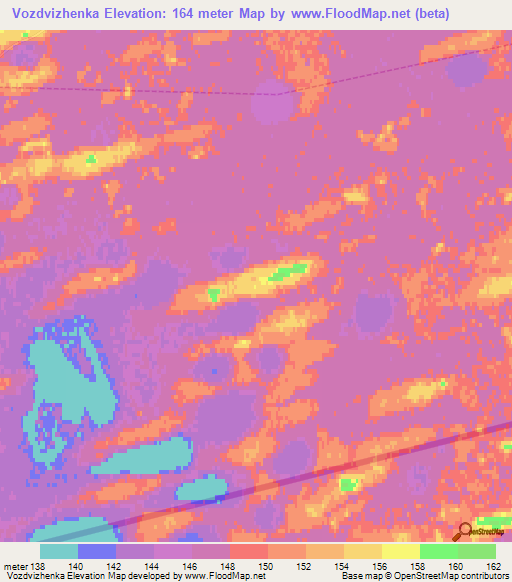 Vozdvizhenka,Russia Elevation Map