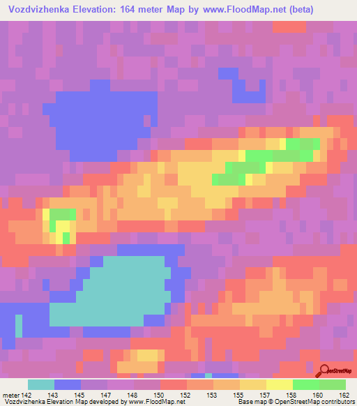 Vozdvizhenka,Russia Elevation Map