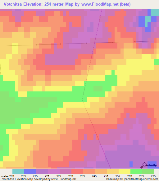 Votchitsa,Russia Elevation Map