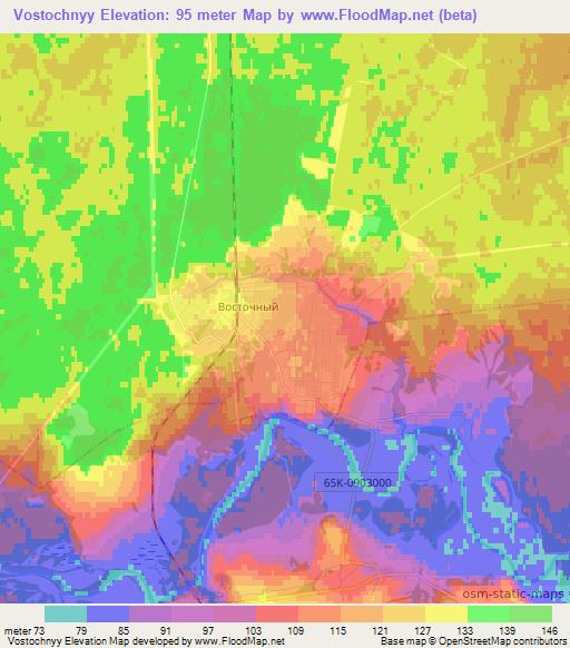 Vostochnyy,Russia Elevation Map