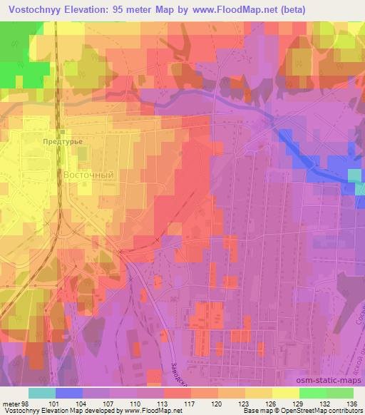 Vostochnyy,Russia Elevation Map