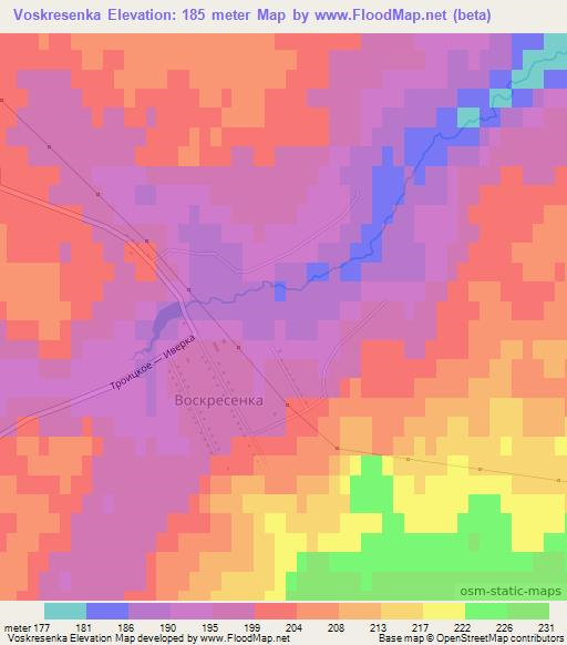 Voskresenka,Russia Elevation Map