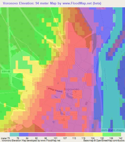 Voronovo,Russia Elevation Map