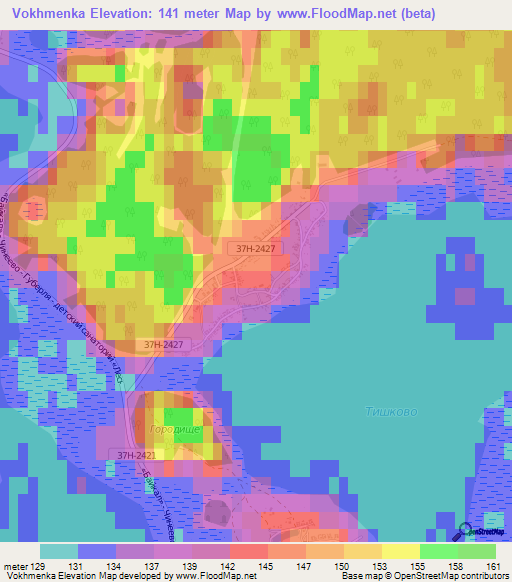 Vokhmenka,Russia Elevation Map