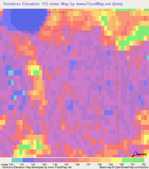 Voinkovo,Russia Elevation Map