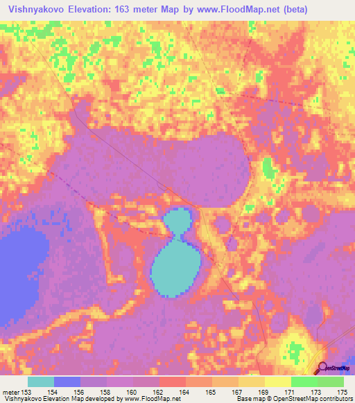 Vishnyakovo,Russia Elevation Map