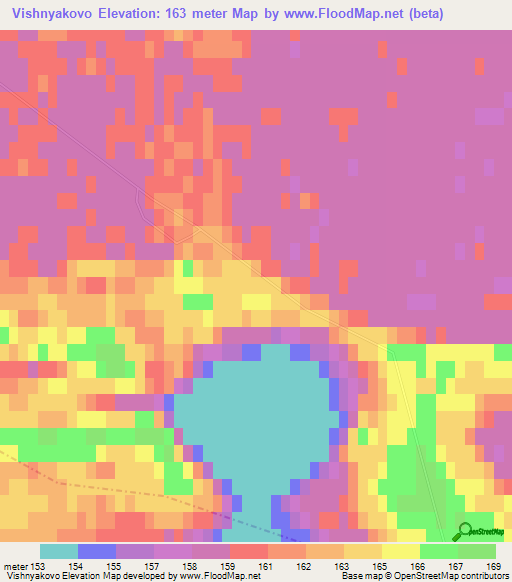 Vishnyakovo,Russia Elevation Map