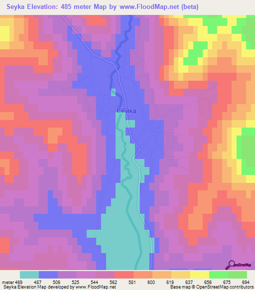 Seyka,Russia Elevation Map