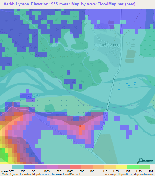 Verkh-Uymon,Russia Elevation Map