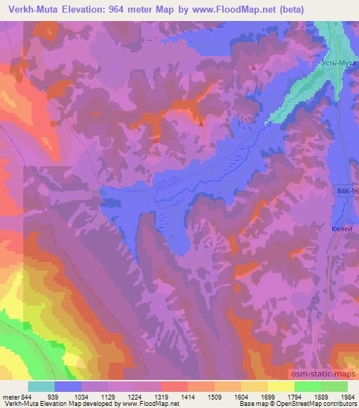 Verkh-Muta,Russia Elevation Map