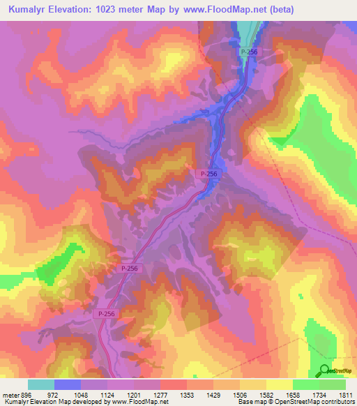 Kumalyr,Russia Elevation Map