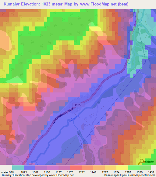 Kumalyr,Russia Elevation Map