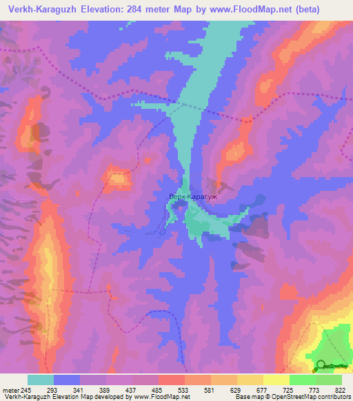 Verkh-Karaguzh,Russia Elevation Map