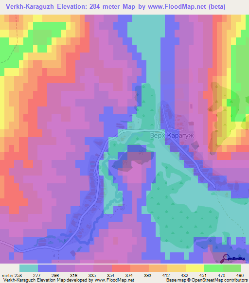 Verkh-Karaguzh,Russia Elevation Map