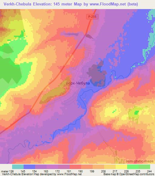 Verkh-Chebula,Russia Elevation Map