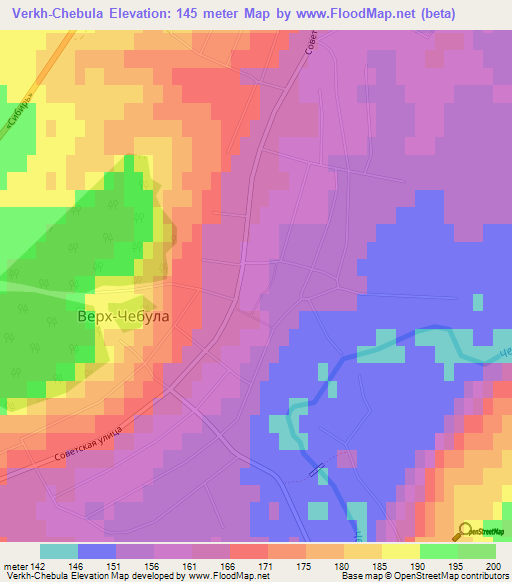 Verkh-Chebula,Russia Elevation Map