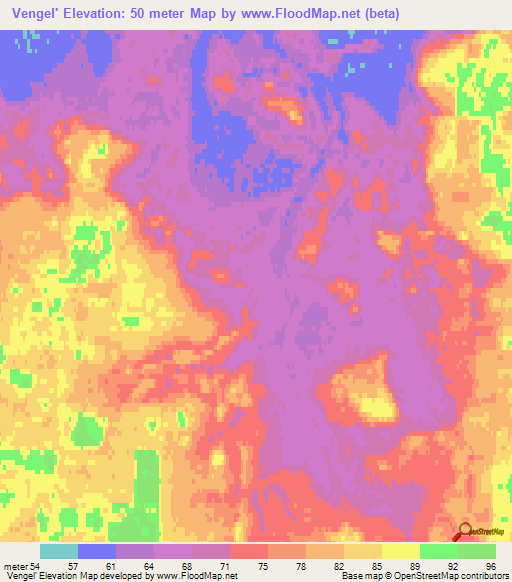 Vengel',Russia Elevation Map