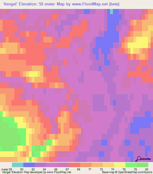 Vengel',Russia Elevation Map