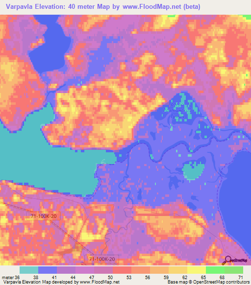 Varpavla,Russia Elevation Map