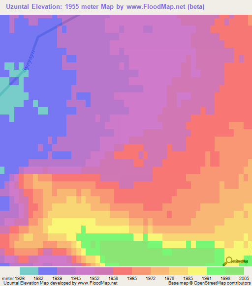 Uzuntal,Russia Elevation Map