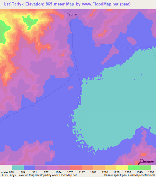 Ust'-Tarlyk,Russia Elevation Map